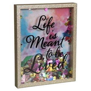 Glitter Confetti Table Plaque